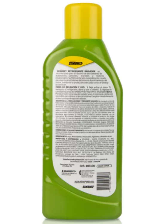 REFRIGERANTE ANTICONGELANTE PARA RADIADOR 50% VERDE 1 LT. - 3