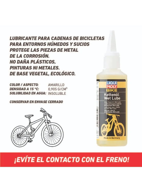 LUBRICANTE CADENAS BICICLETA AMBIENTE HUMEDO LIQUI MOLY 100 ML. - 3