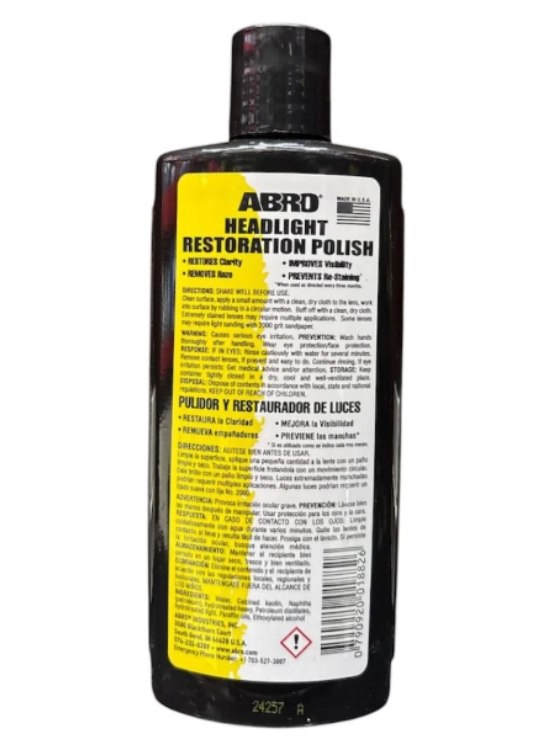 RESTAURADOR Y PULIDOR PARA OPTICOS Y FOCOS ABRO 237 ML. - 2
