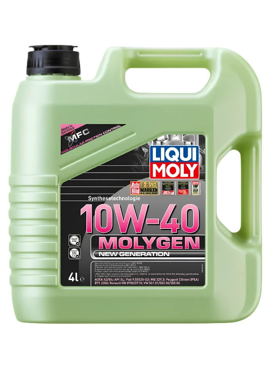 LUBRICANTE MOTOR 10W40 MOLYGEN NEW GENERATION LIQUI MOLY 4 LTS. - 1