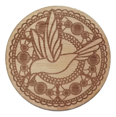 POSAVASOS MANDALAS EN MADERA PACK 6 UN - 1