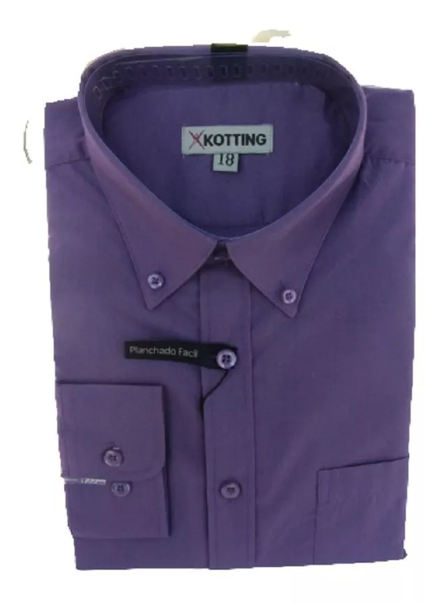 CAMISA NIÑO TREVIRA COLOR LISO MANGA LARGA - 1