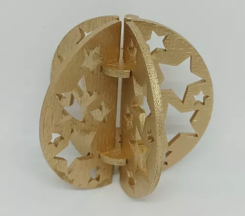 SET ESFERAS NAVIDEÑAS 3D MDF - 1
