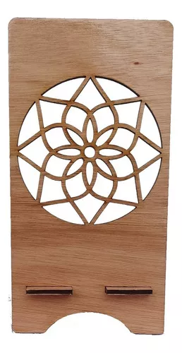 CIM PORTACELULAR MANDALAS EN MADERA