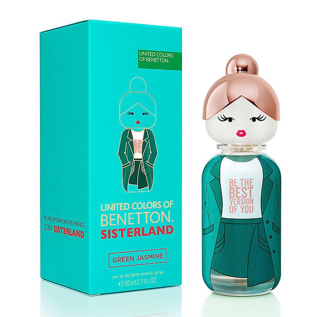 PERFUME BENETTON SISTERLAND GREEN JASMINE MUJER EDT 80 ML - 1