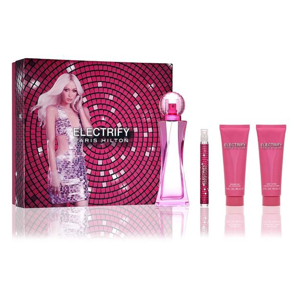 PERFUME PARIS HILTON ESTUCHE ELECTRIFY 4 PIEZAS MUJER EDP 100+10+BL+GEL - 1