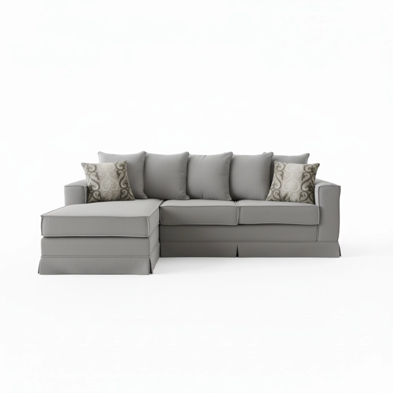 SOFÁ MUNDO LIVING PROVENZA LIBRE DISPOSICIÓN 5 CUERPOS GRIS CLARO INTERCAMBIABLE - 4