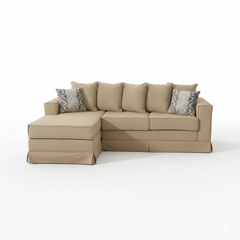 SOFÁ MUNDO LIVING PROVENZA LIBRE DISPOSICIÓN 5 CUERPOS BEIGE SECCIONAL INTERCAMBIABLE - 4