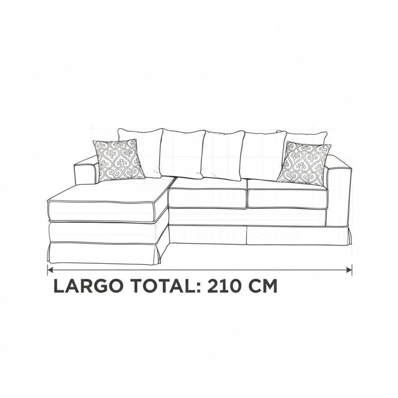 SOFÁ MUNDO LIVING PROVENZA LIBRE DISPOSICIÓN 5 CUERPOS BLANCO INVIERNO INTERCAMBIABLE - 3