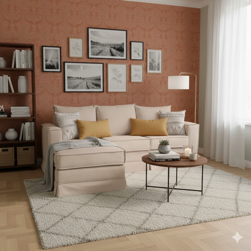 SOFÁ MUNDO LIVING SIENA LIBRE DISPOSICIÓN 5 CUERPOS BEIGE SECCIONAL INTERCAMBIABLE - 1