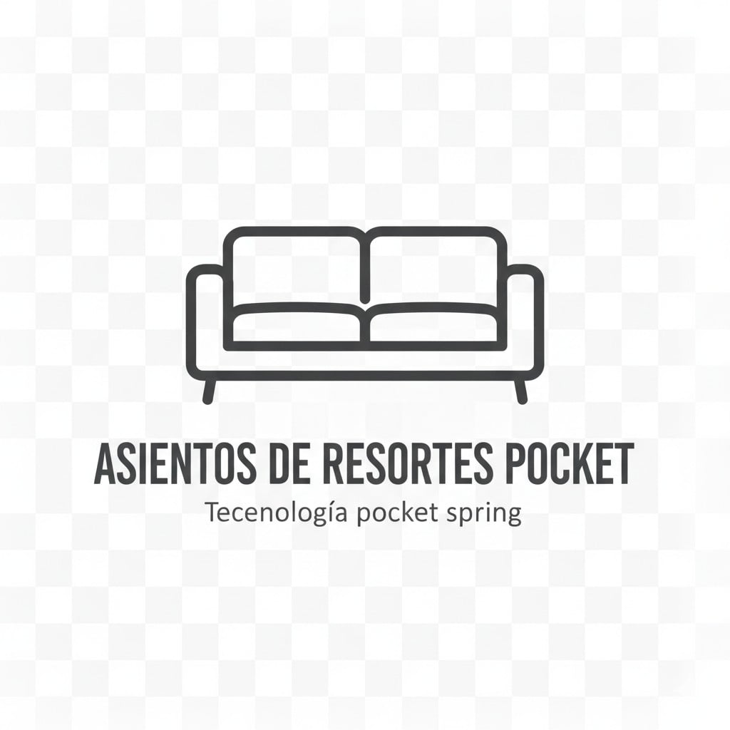 SOFÁ MUNDO LIVING SIENA 3 CUERPOS BEIGE PREMIUN CON RESORTES - 5