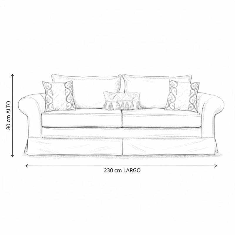 SOFÁ MUNDO LIVING MAMBO 3 CUERPOS BLANCO INVIERNO PREMIUN CON RESORTES - 7
