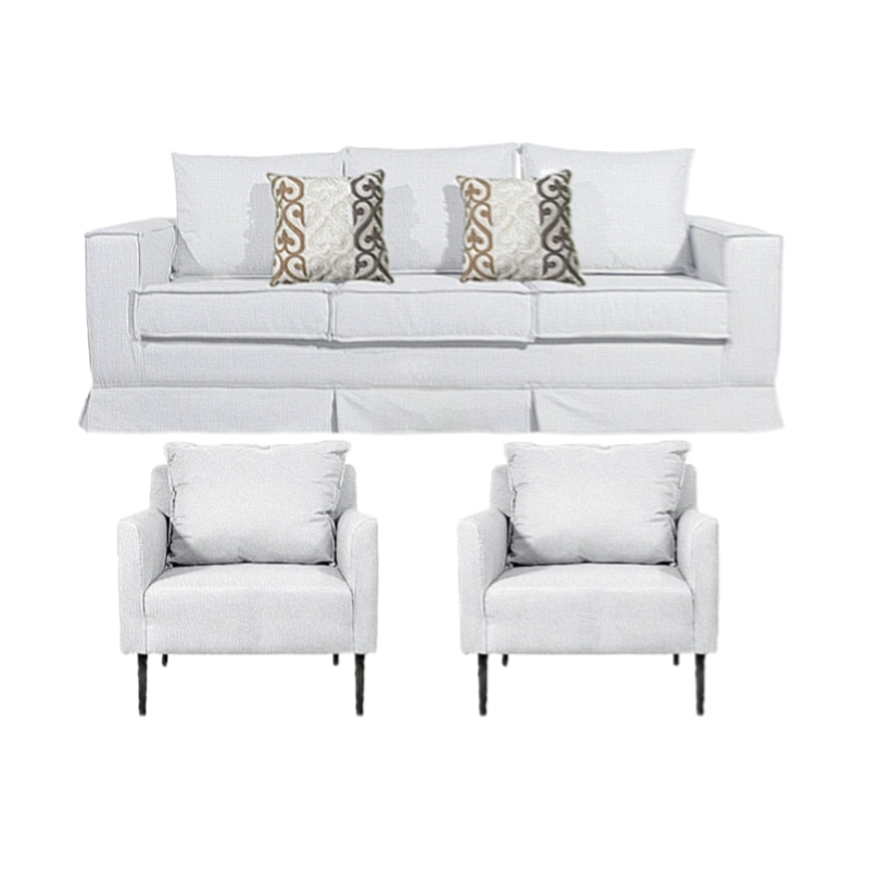 LIVING 311 POMPEYA BLANCO CRUDO CON RESORTES POCKET
