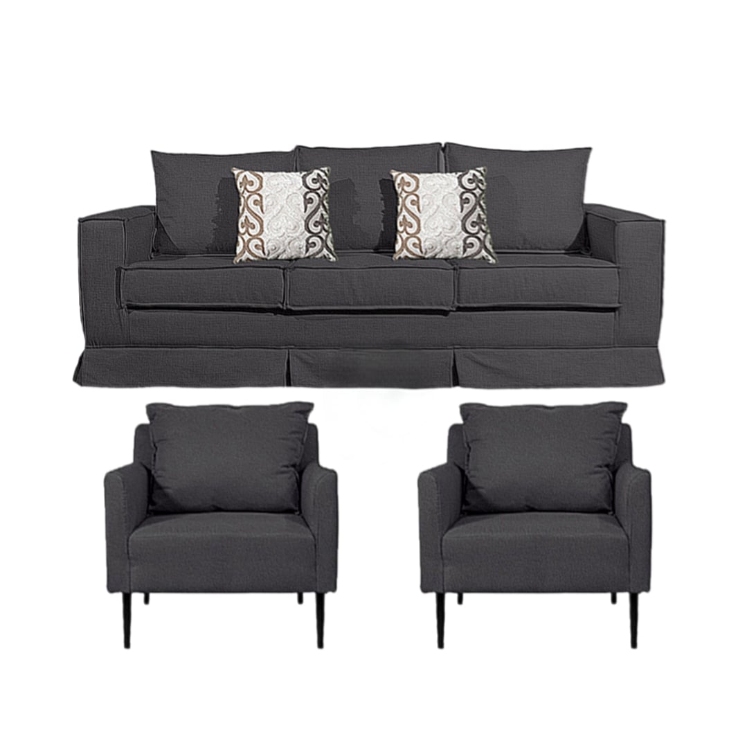 LIVING 311 POMPEYA GRAFITO CON RESORTES POCKET - 1