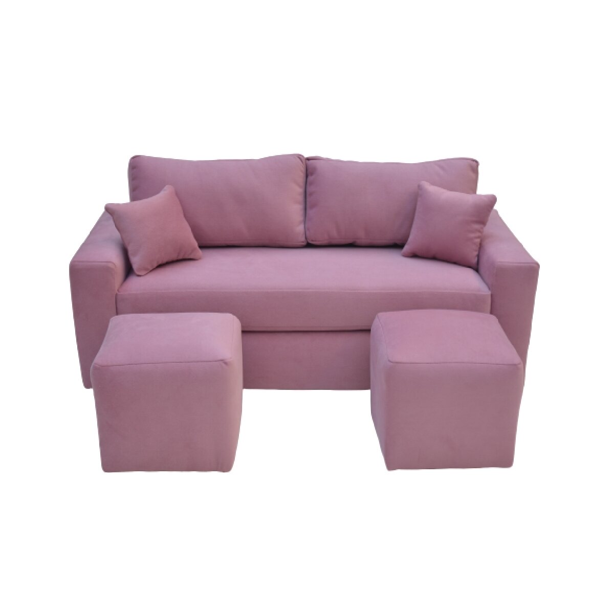 SOFA BILDUN ROMME MELLIS 3 CUERPOS FELPA PALO ROSA - 1