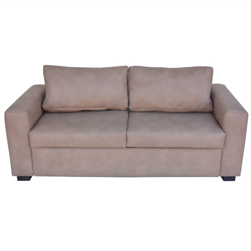 SOFÁ BILDUN ROMME 3 CUERPOS ECOCUERO BEIGE - 1