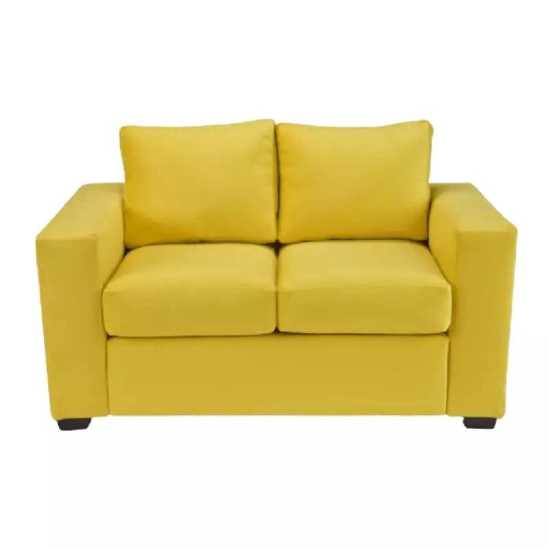 SOFÁ BILDUN ROMME 2 CUERPOS FELPA AMARILLO AMARILLA - 1