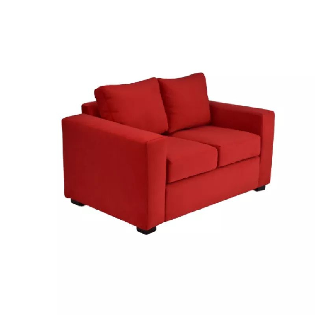 SOFÁ BILDUN ROMME 2 CUERPOS FELPA ROJO ROJA - 2