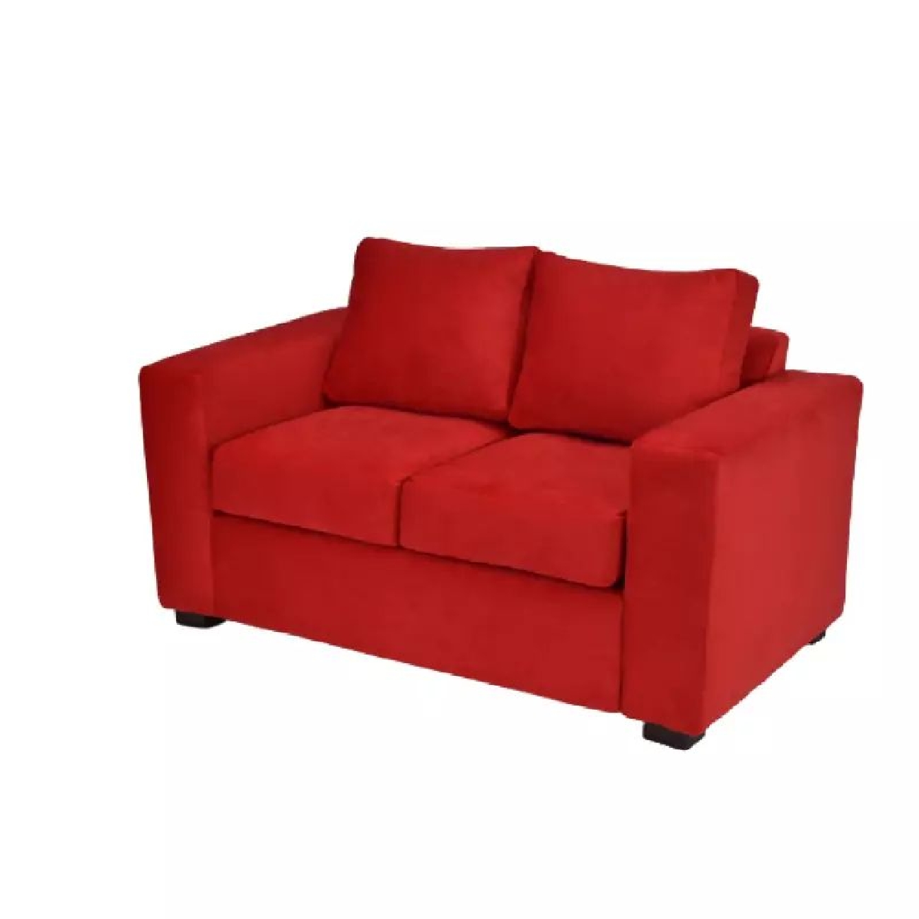 SOFÁ BILDUN ROMME 2 CUERPOS FELPA ROJO ROJA - 3