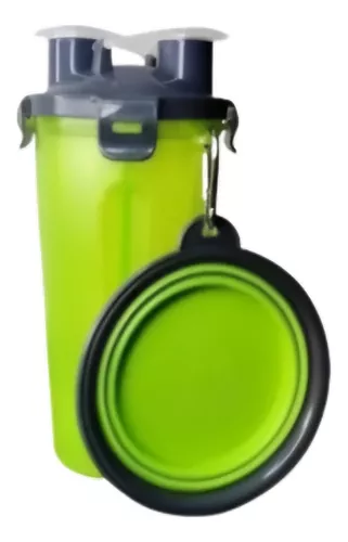 BOTELLA 2 EN 1 PERROS COMIDA AGUA PLATO - 1