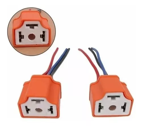 ENCHUFE CONECTOR FARO SELLADO X2 NARANJO - 1