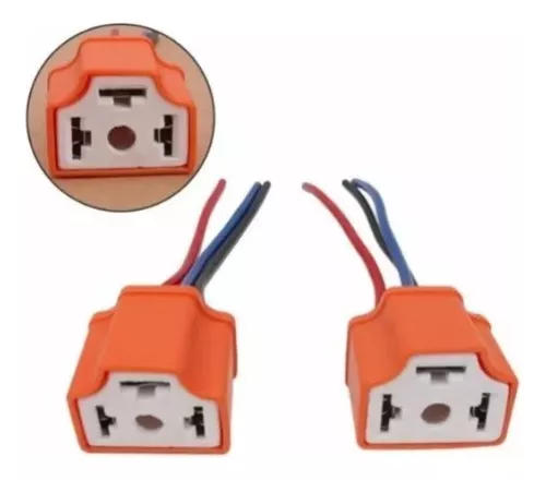 ENCHUFE CONECTOR FARO SELLADO X2 NARANJO - 3