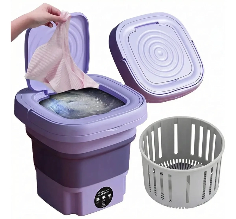 MINI LAVADORA PORTATILROPA CENTRIFUGADO PLEGABLE ROPA 11LTRS - 1