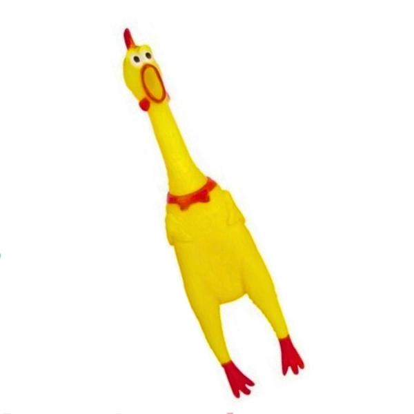 POLLO DE GOMA GRITON JUGUETE - 1