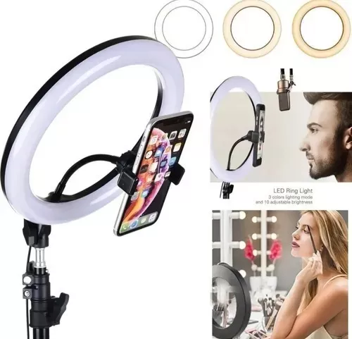 ARO DE LUZ LED REGULABLE 26CM SOPORTE - 1