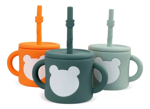 VASO DE SILICONA CON BOMBILLA PARA BEBE - 4