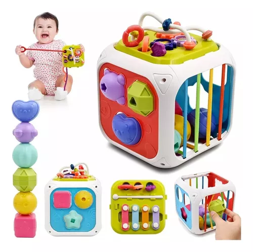 JUEGO DE ENSEÑANZA PARA BEBES CON CUBO DE ACTIVIDADES - 1