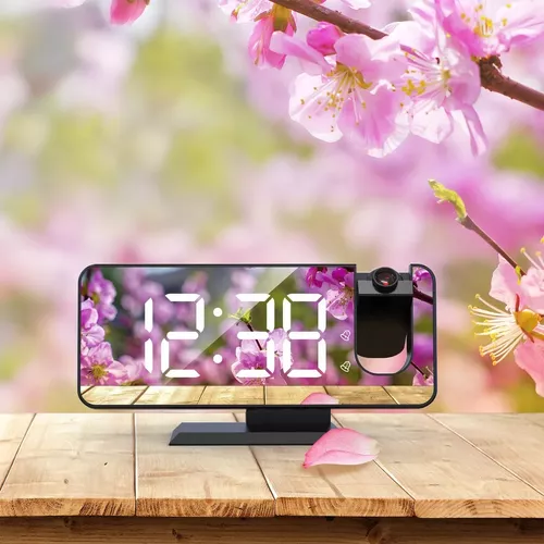 RELOJ DESPERTADOR LED CON PROYECTOR Y PANTALLA - 3