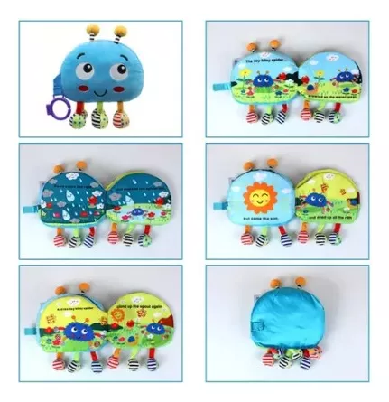 LIBRO DE TELA INTERACTIVO SENSORIAL PARA BEBE Y NIÑOS - 3