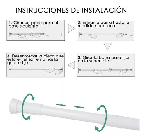 BARRA EXTENSIBLE 110-200CM CORTINA DUCHA - 3