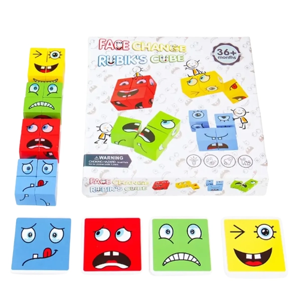 JUEGO DE PUZZLE CUBOS DIDACTICOS EXPRESIONES Y EMOCIONES - 1