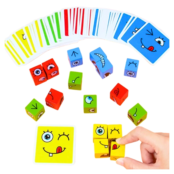 JUEGO DE PUZZLE CUBOS DIDACTICOS EXPRESIONES Y EMOCIONES - 2