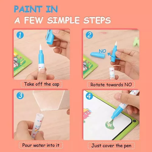 LIBRO MAGICO REUTILIZABLE PARA PINTAR CON AGUA - 3