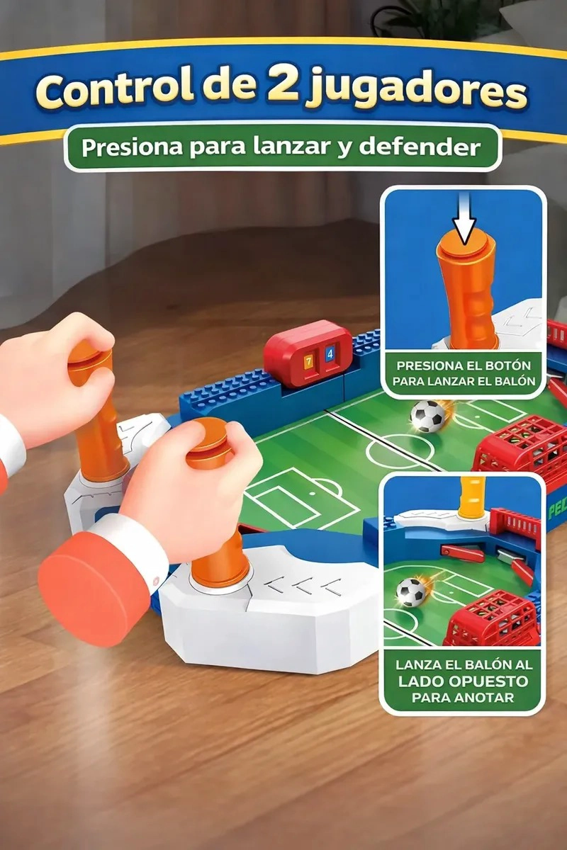 MINI FUTBOLIN DE TABLERO JUEGOS FUTBOL - 3