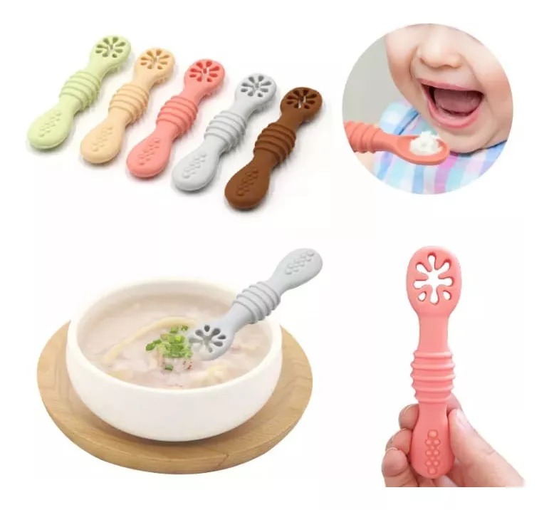 SET DE CUCHARAS DE SILICONA APRENDIZAJE BEBE - 1