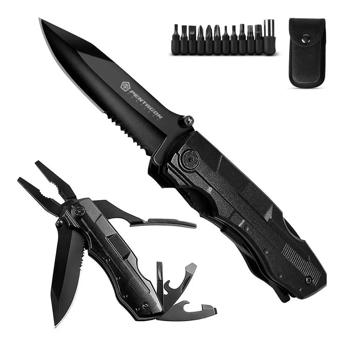 NAVAJA TACTICA CUCHILLO MILITAR CAMPING 16 EN 1 - 1