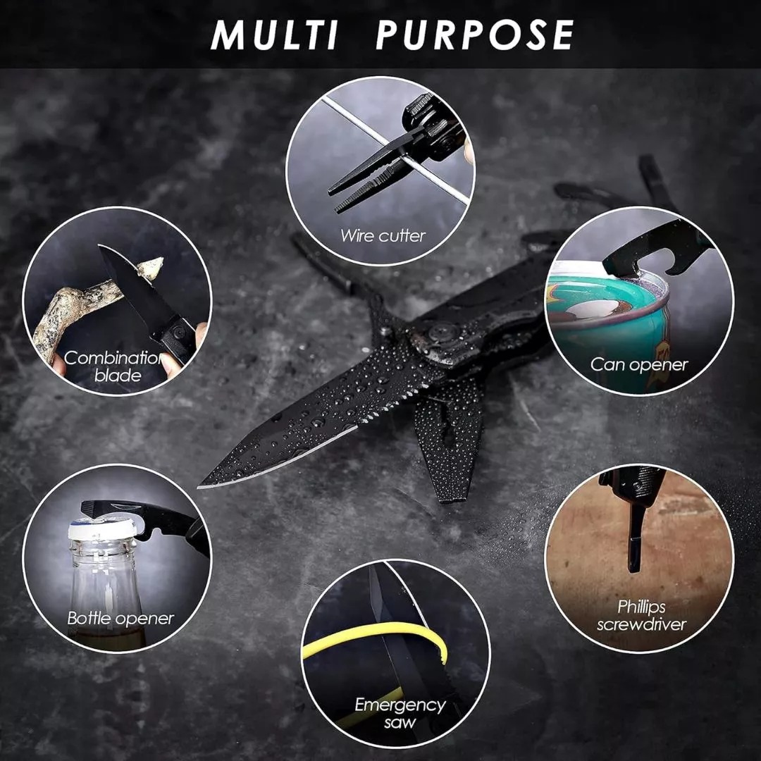 NAVAJA TACTICA CUCHILLO MILITAR CAMPING 16 EN 1 - 2