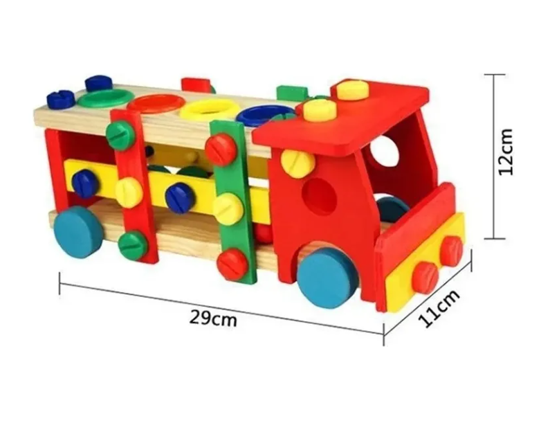 CAMION DE MADERA DE JUGUETE PARA NIÑOS - 2
