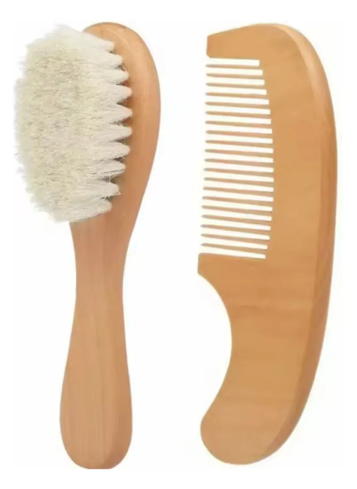 CEPILLO PEINE MADERA PARA BEBÉ RECIEN NACIDOS - 1