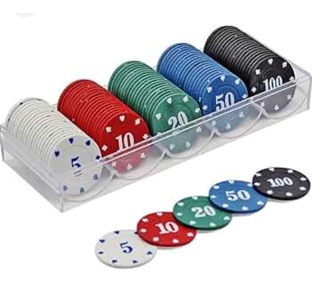 FICHAS DSE POKER PARA JUEGOS 100 PIEZAS DE 5 A 100 - 1