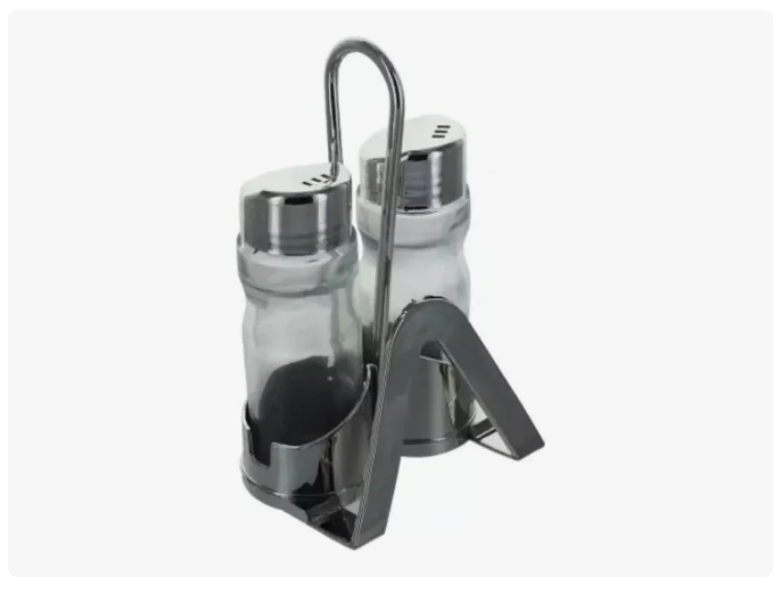SET SALEROS PIMENTEROS FRACOS VIDRIOS CONDIMENTOS COMEDOR - 1