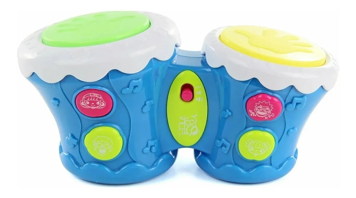 JUGUETE TAMBOR BATERIA BEBE LUCES Y SONIDOS DIDACTICO - 1