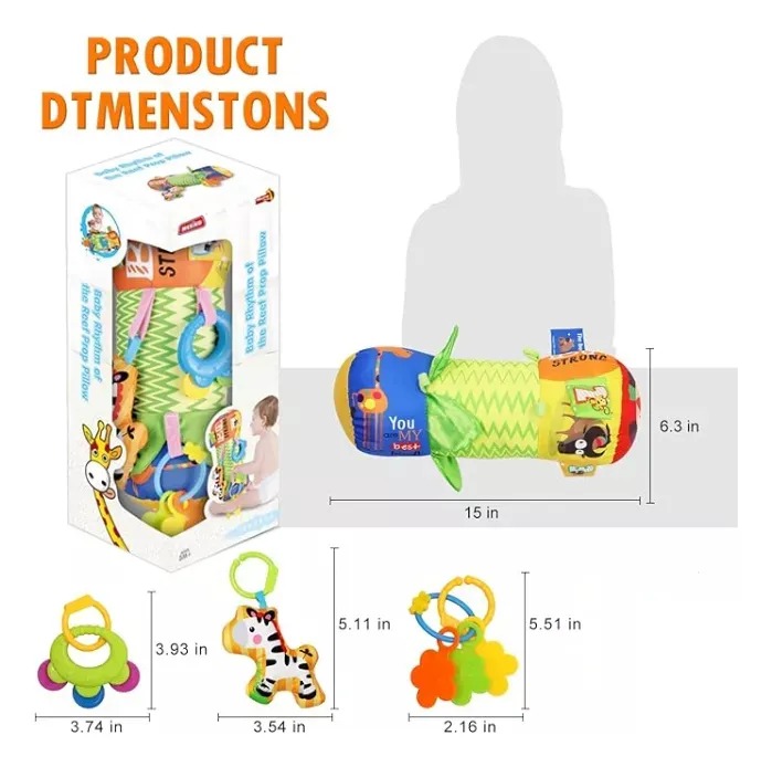 ALMOHADA DE GATEO Y ESTUMULACION PARA BEBES SENSORIAL - 2