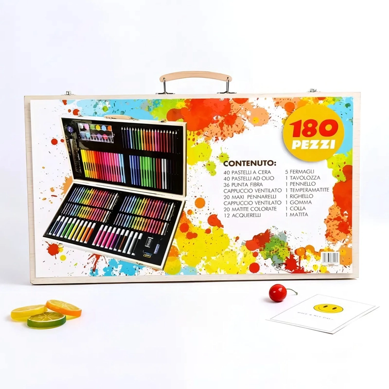 SET DE DIBUJO Y PINTURA LAPICES Y ACCESORIOS 180 PIEZAS - 3