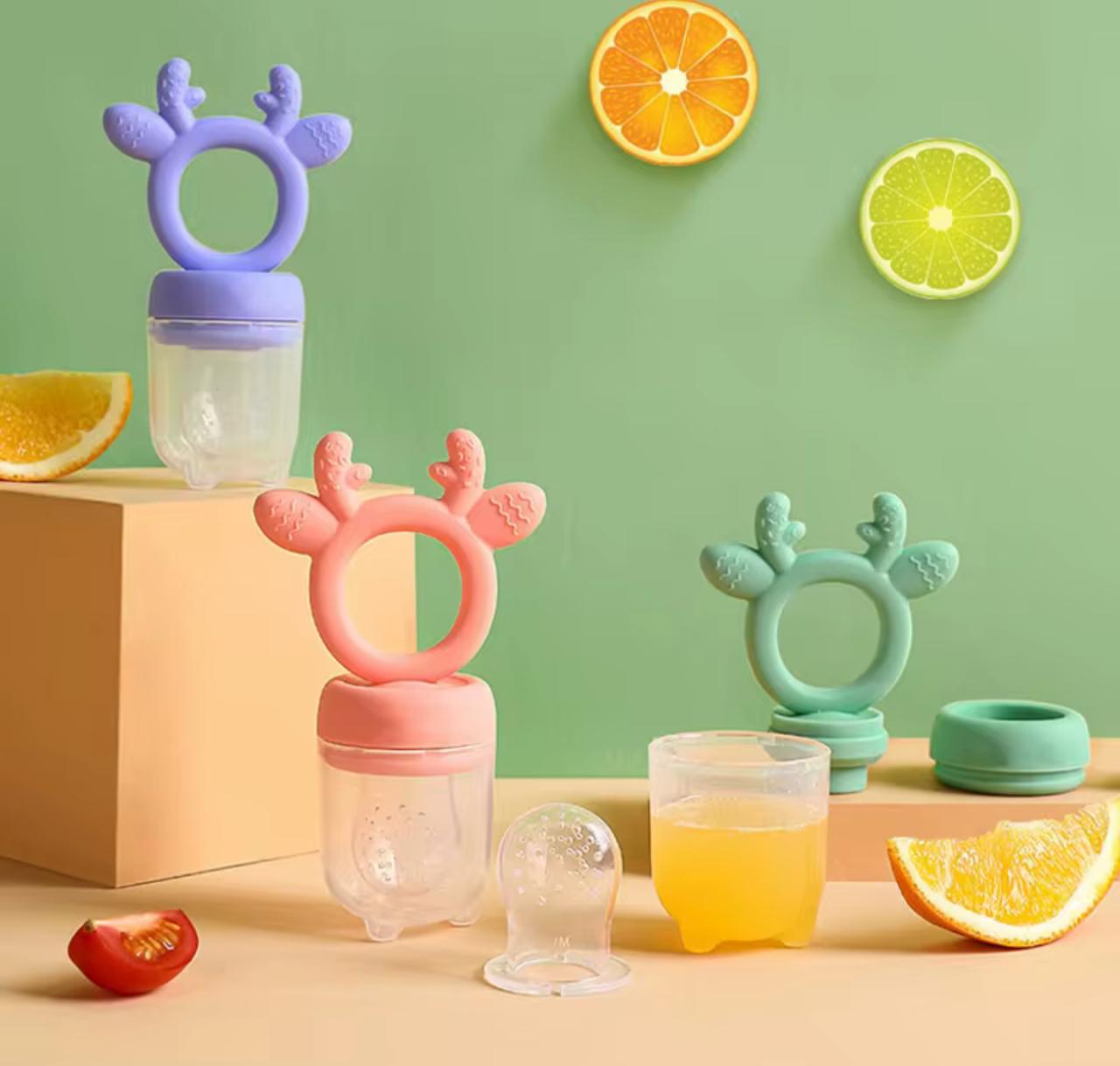 CHUPETE ALIMENTADOR MORDEDOR DE SILICONA PARA ALIMENTO BEBÉ - 3