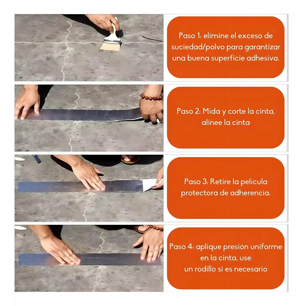 ADHESIVO CINTA TAPAGOTERA TECHO SELLADOR 5CMX5XM PLATEADO - 6